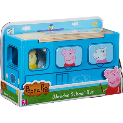 Peppa Pig dřevěný autobus vkladáčka