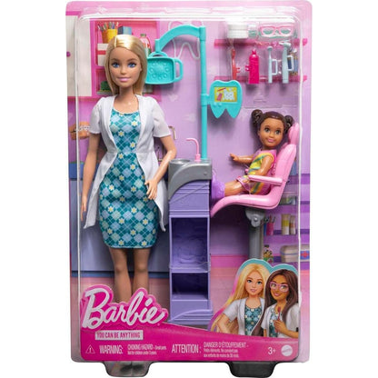 Mattel Barbie povolání herní set s panenkou zubařka blondýnka