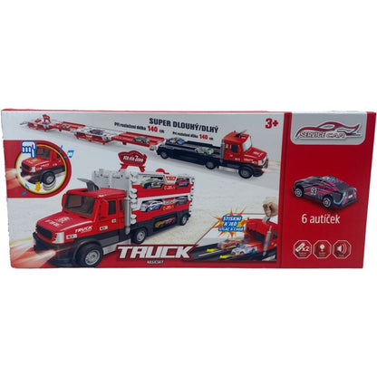 Sparkys Hasičský TRUCK 2v1 se světlem a zvukem a 6 auty