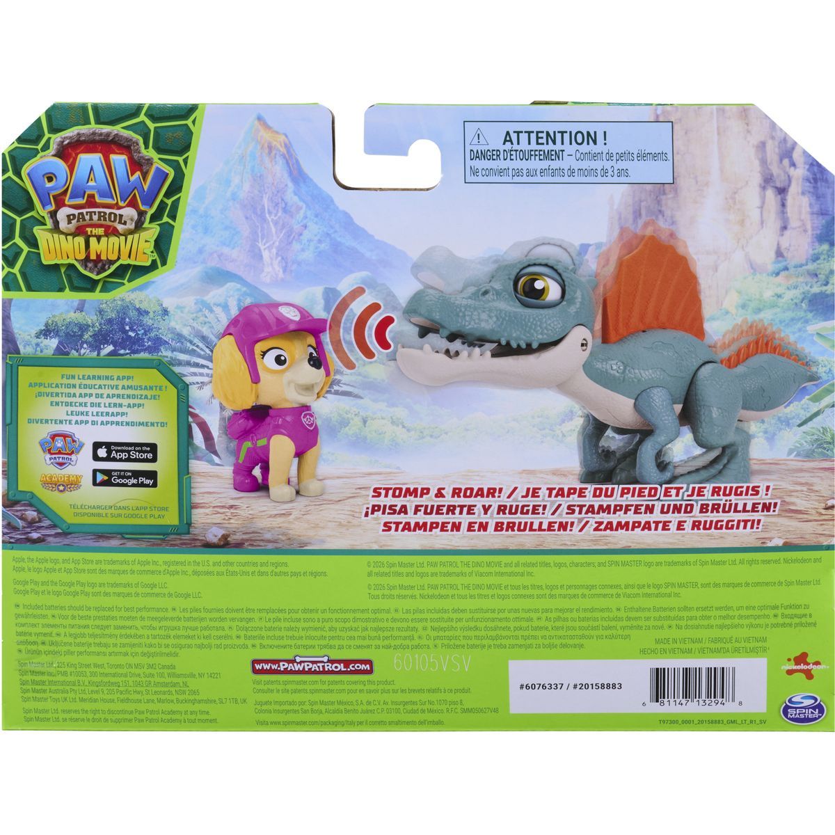 Spin Master Tlapková patrola Dino figurka se zvuky + Skye