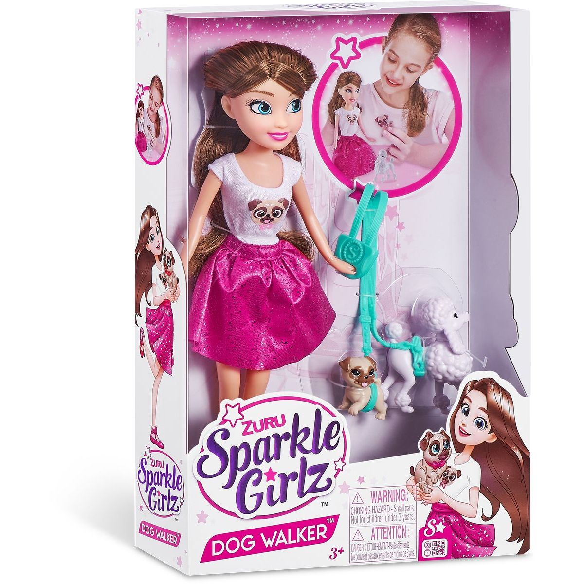 Zuru Panenka Sparkle Girlz se dvěma pejsky