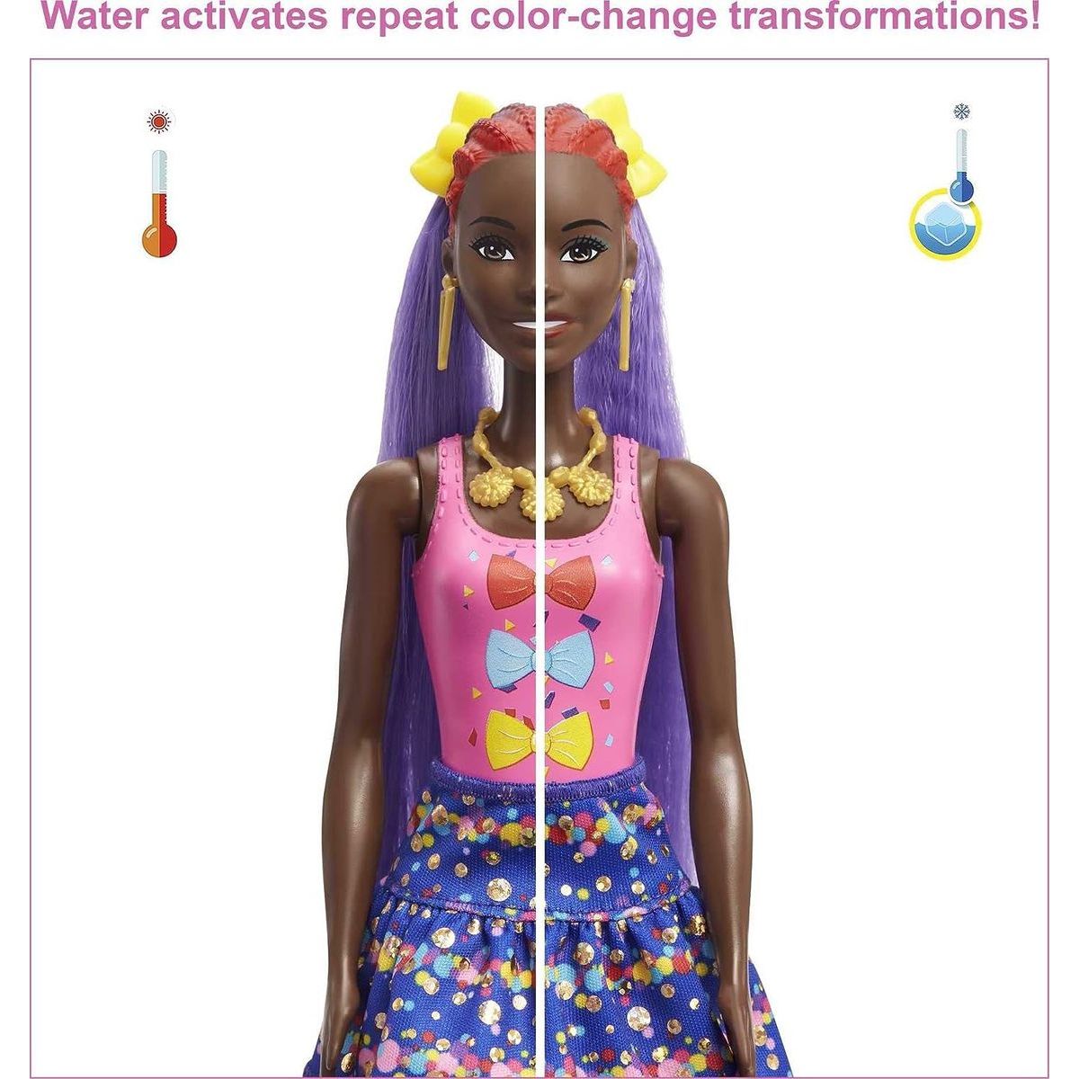 Barbie Color Reveal vlasový styling se třpytkami fialový
