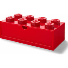 LEGO® stolní box 8 se zásuvkou 31,6 x 15,8 x 11,3 cm - červená