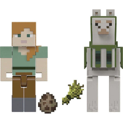 Mattel Minecraft 8 cm figurka dvojbalení Alex and Llama