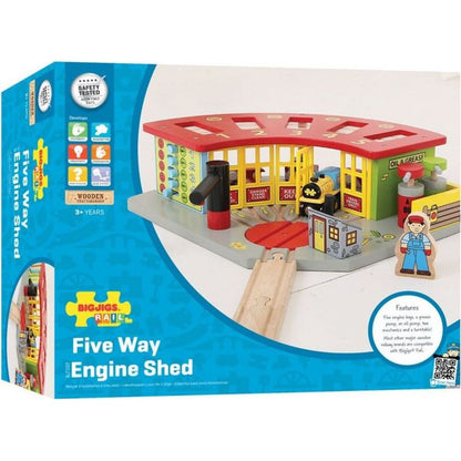 Bigjigs Rail Exkluzivní depo pro 5 vláčků