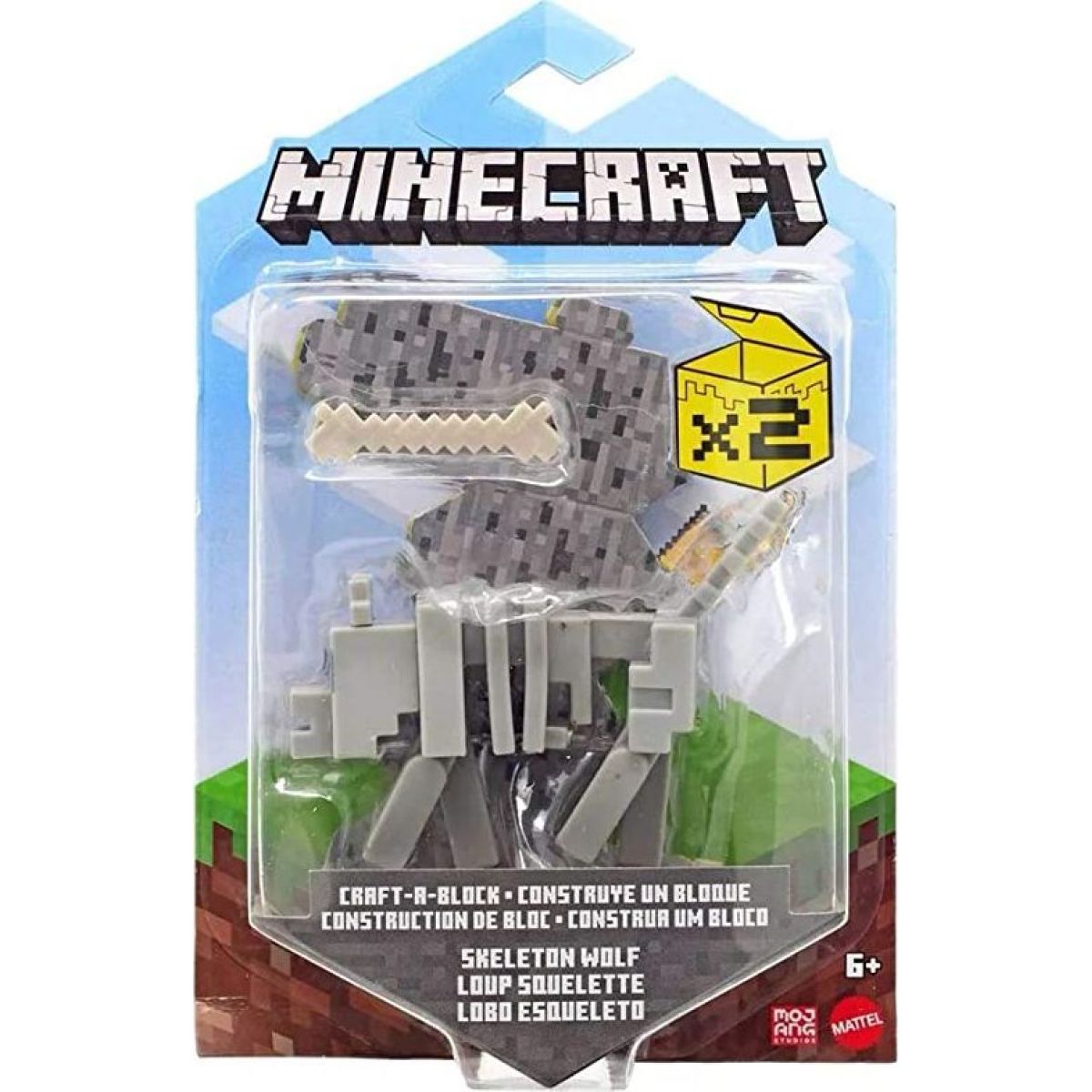 Mattel Minecraft 8 cm figurka Skeleton Wolf