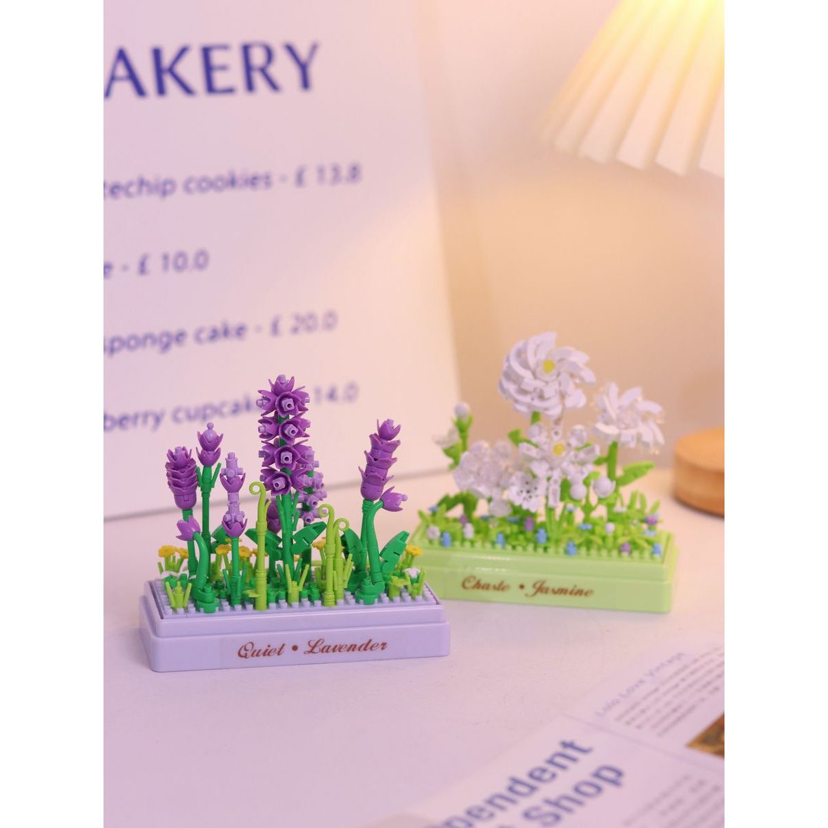 Stavebnice mini KOCO Levandule plast 239ks v krabičce 11x12x5cm