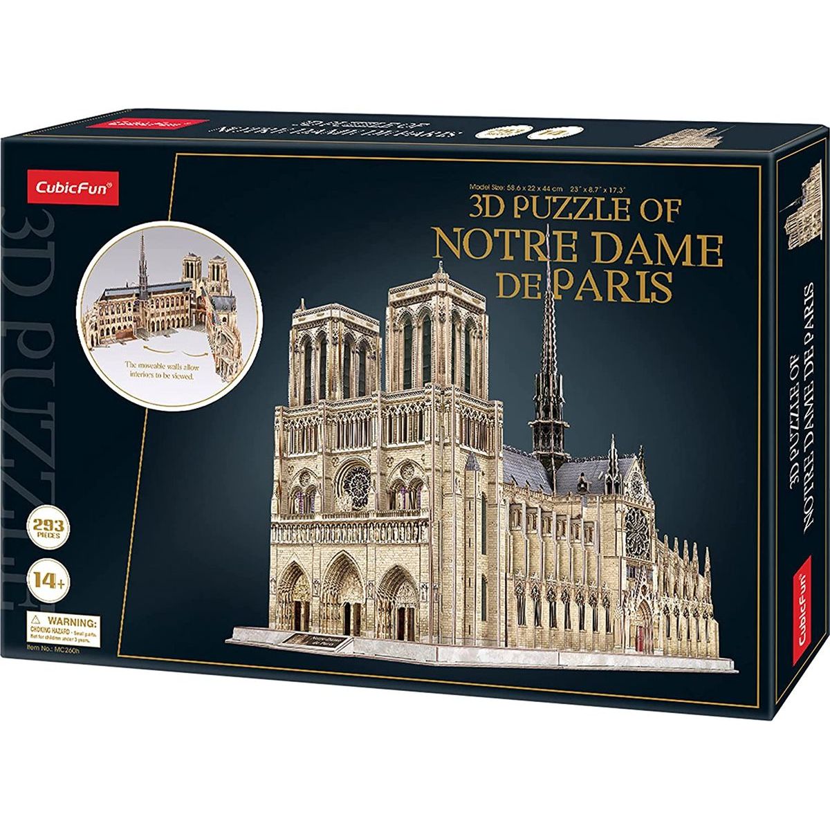 Cubicfun 3D Puzzle Notre Dame 293 dílků - Poškozený obal