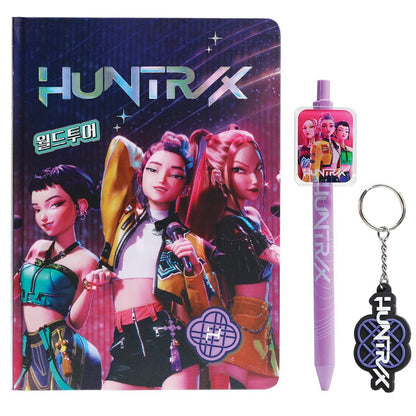 Bluesky K-pop Demon Hunters Dárkový set (blok, pero, klíčenka - Huntrix)