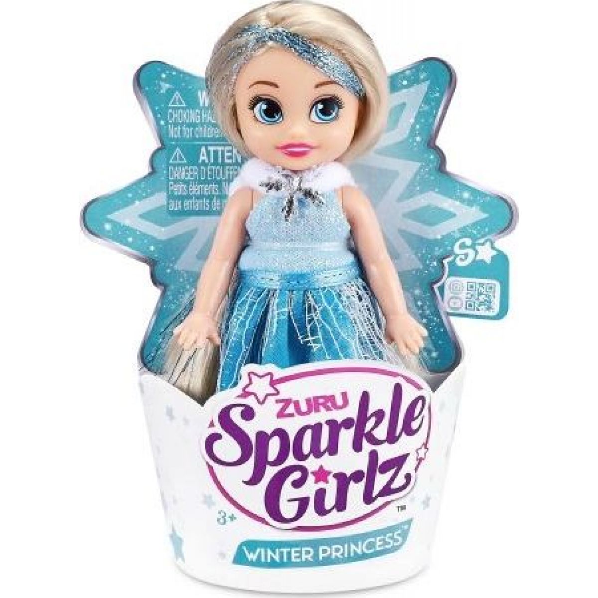 Zuru Princezna zimní Sparkle Girlz malá v kornoutku zimní princezna blond