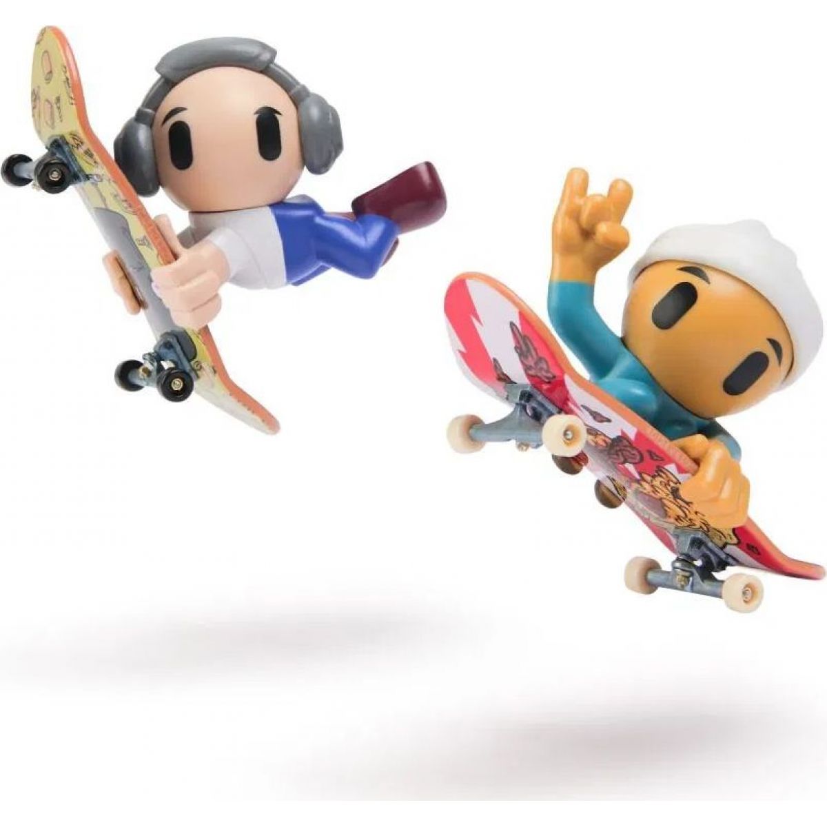 Tech Deck Sk8 Crew fingerboard s figurkou Dvojbalení bílá čepice a šedá sluchátka