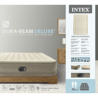 Intex 64428ND Nafukovací postel 152 x 203 x 46 cm - Dura-Beam Queen