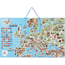 Woody Magnetická mapa EVROPY společenská hra 3 v 1 v AJ
