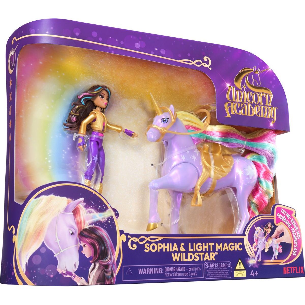 Spin Master Jednorožčí akademie světelný jednorožec a figurka 11 cm Sophia & Wildstar