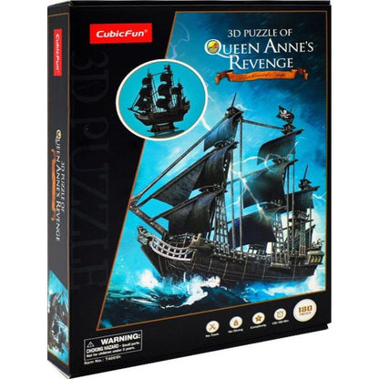 CubicFun 3D Puzzle Válečná loď Queen Anne 155 dílků