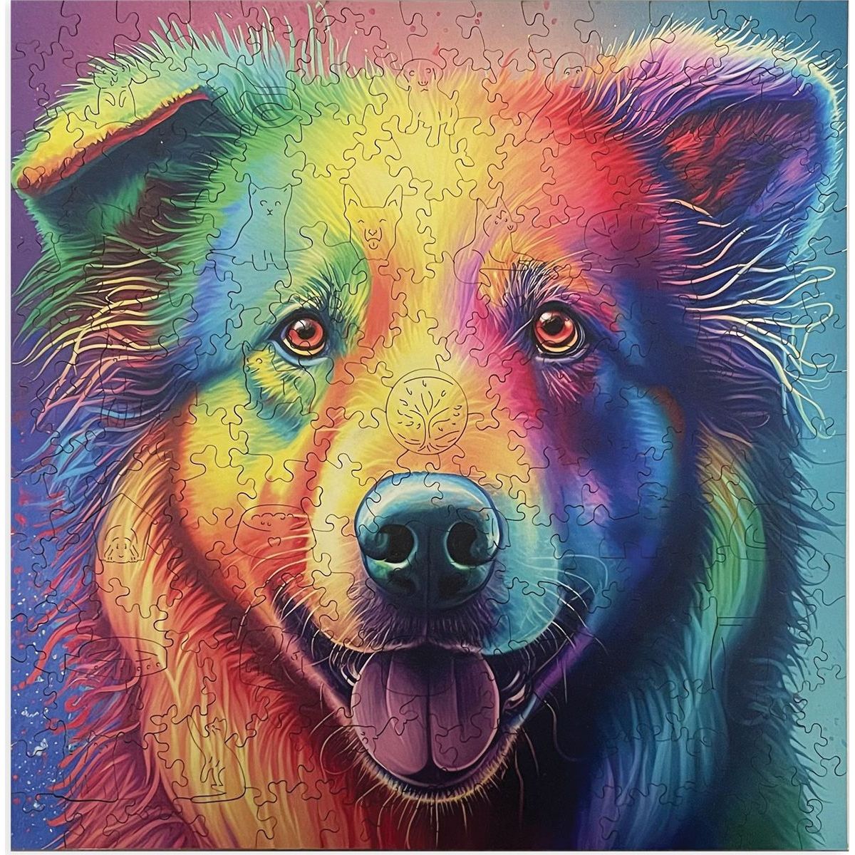Epee Wooden puzzle Multicolored Labrador A3