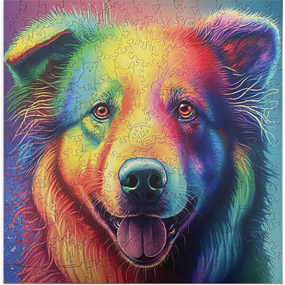 Epee Wooden puzzle Multicolored Labrador A3