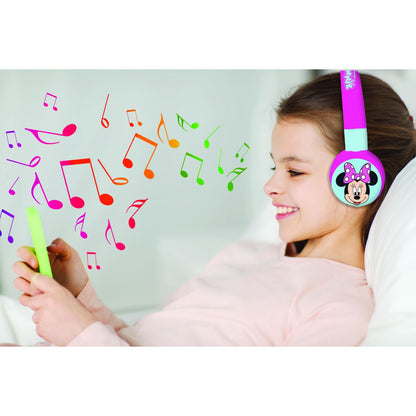 Lexibook 2v1 bluetooth skládací sluchátka Minnie s limitem hlasitosti