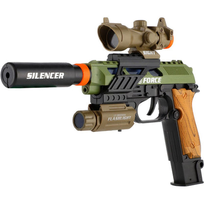 Teddies Vojenský set s pistolí, zaměřovačem a tlumičem