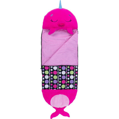 Happy Nappers spacáček usínáček růžový narval Nelli 135 cm