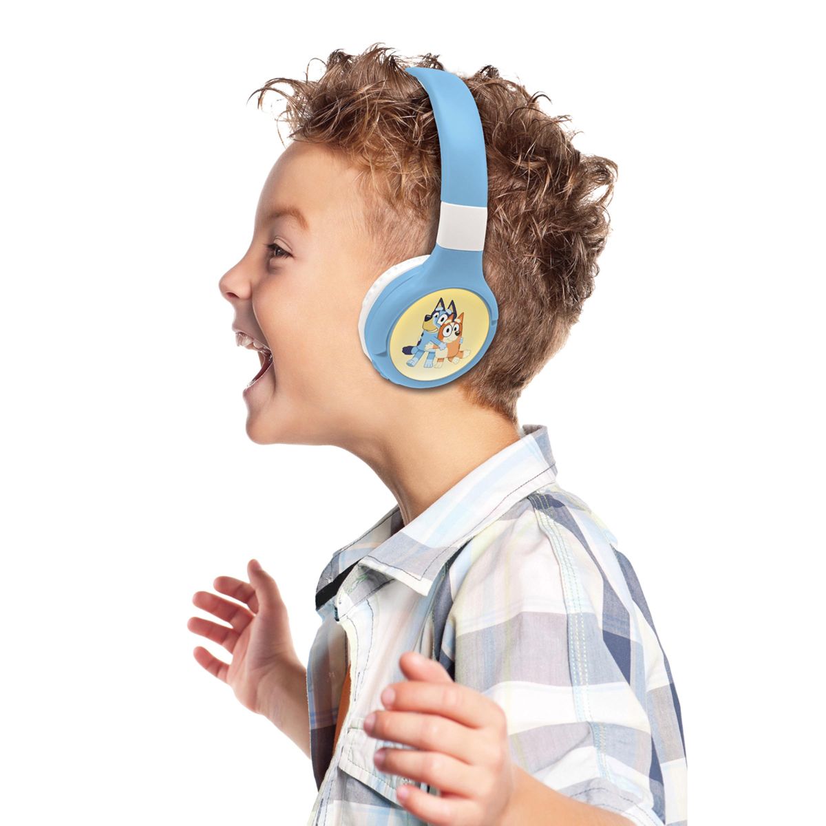 Lexibook 2v1 bluetooth skládací sluchátka Bluey s limitem hlasitosti