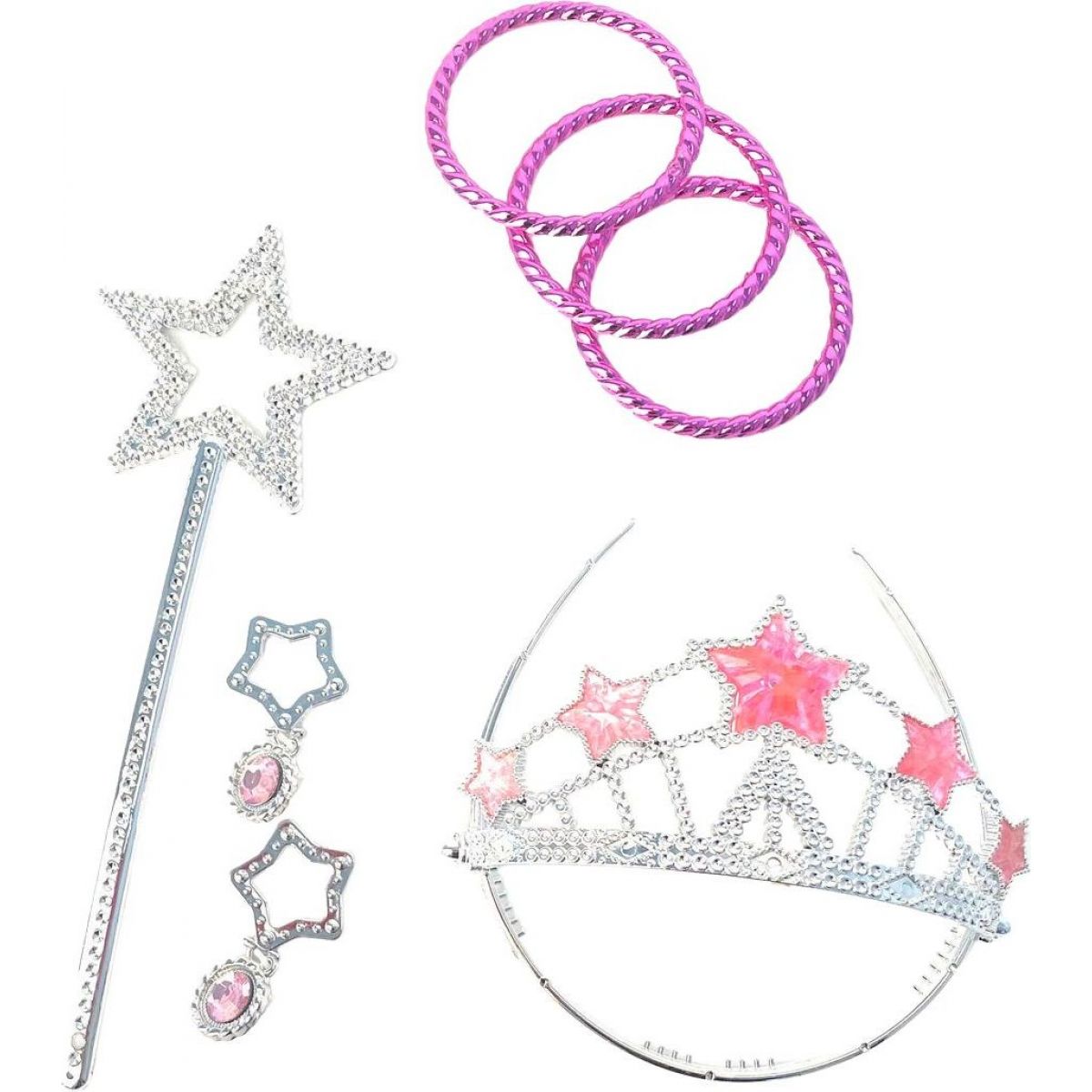 Alltoys Set pro princeznu s náramky, korunkou a náušnicemi