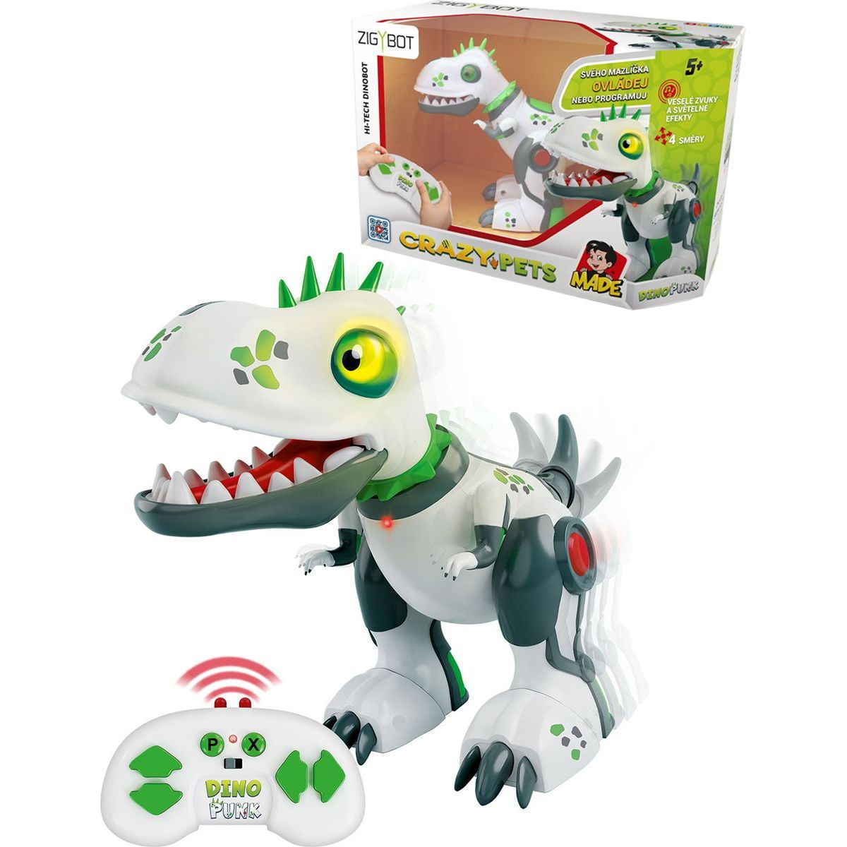 MaDe Robot Dino Punk na ovládání