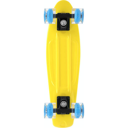 Fish Pennyboard se svíticími LED kolečky, žlutý