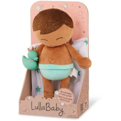 LullaBaby Panenka plyšová do vany kluk Light Brown Hair