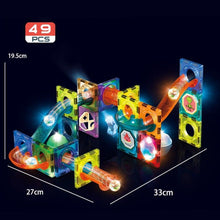 Alltoys Kuličkodráha magnetická se světlem 49 ks