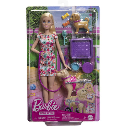 Barbie panenka a pejsek s invalidním vozíčkem