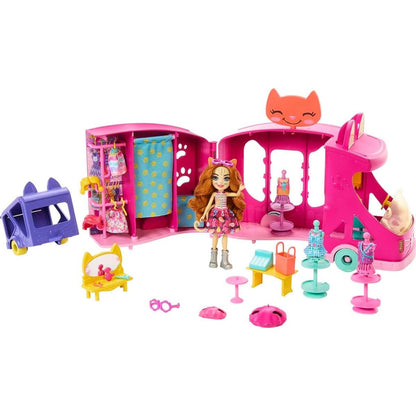 Enchantimals kočičí módní obchod na kolech herní set