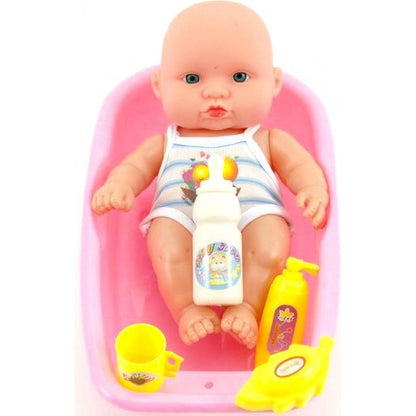 Teddies Miminko 18 cm s doplňky ve vaničce