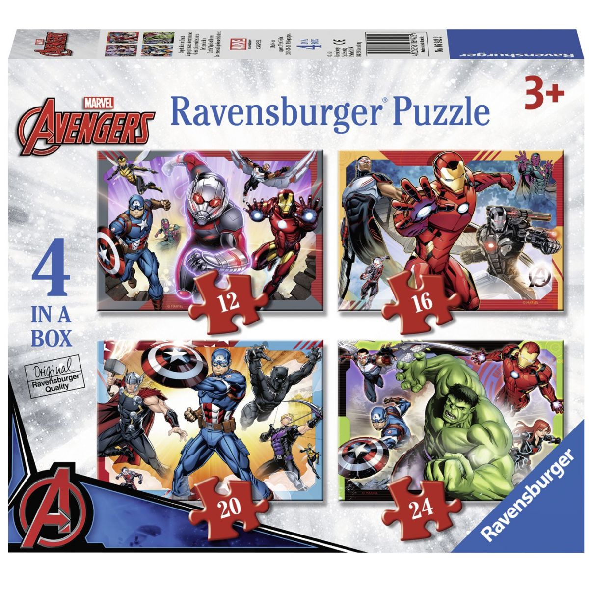 Ravensburger Puzzle 4 v 1 Disney Marvel Avengers 72 dílků