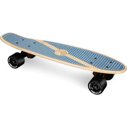 Spokey Woo-Fish Dřevěný pennyboard 56 x 15 cm, tmavě modrý