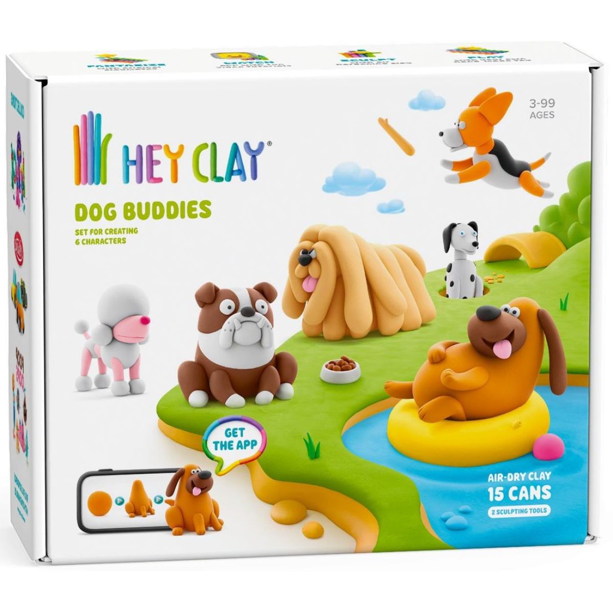 HEY CLAY SET DOG BUDDIES 15PK CEE
