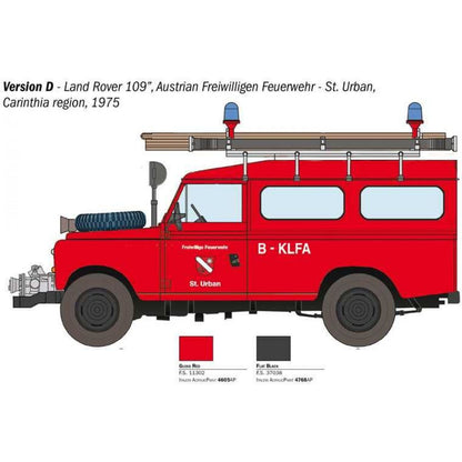 Italeri Model Kit auto 3660 Land Rover Fire Truck 1 : 24