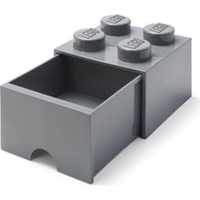 LEGO® úložný box 4 s šuplíkem 25 x 25 x 18 cm - Tmavě šedá