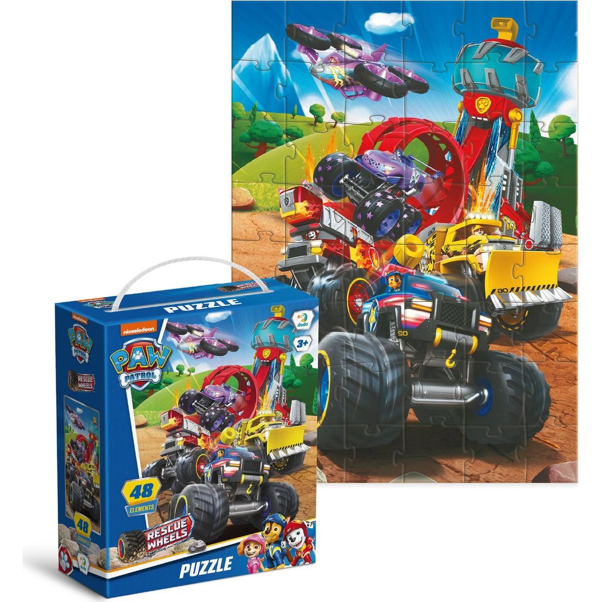 DODO Puzzle Tlapková patrola Záchrana na kolech 48 dílků