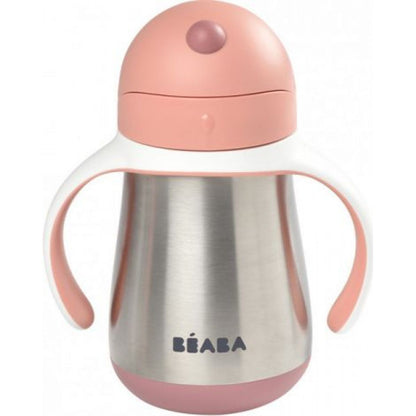 Beaba Hrnek termoizolační s brčkem nerez 250ml Pink