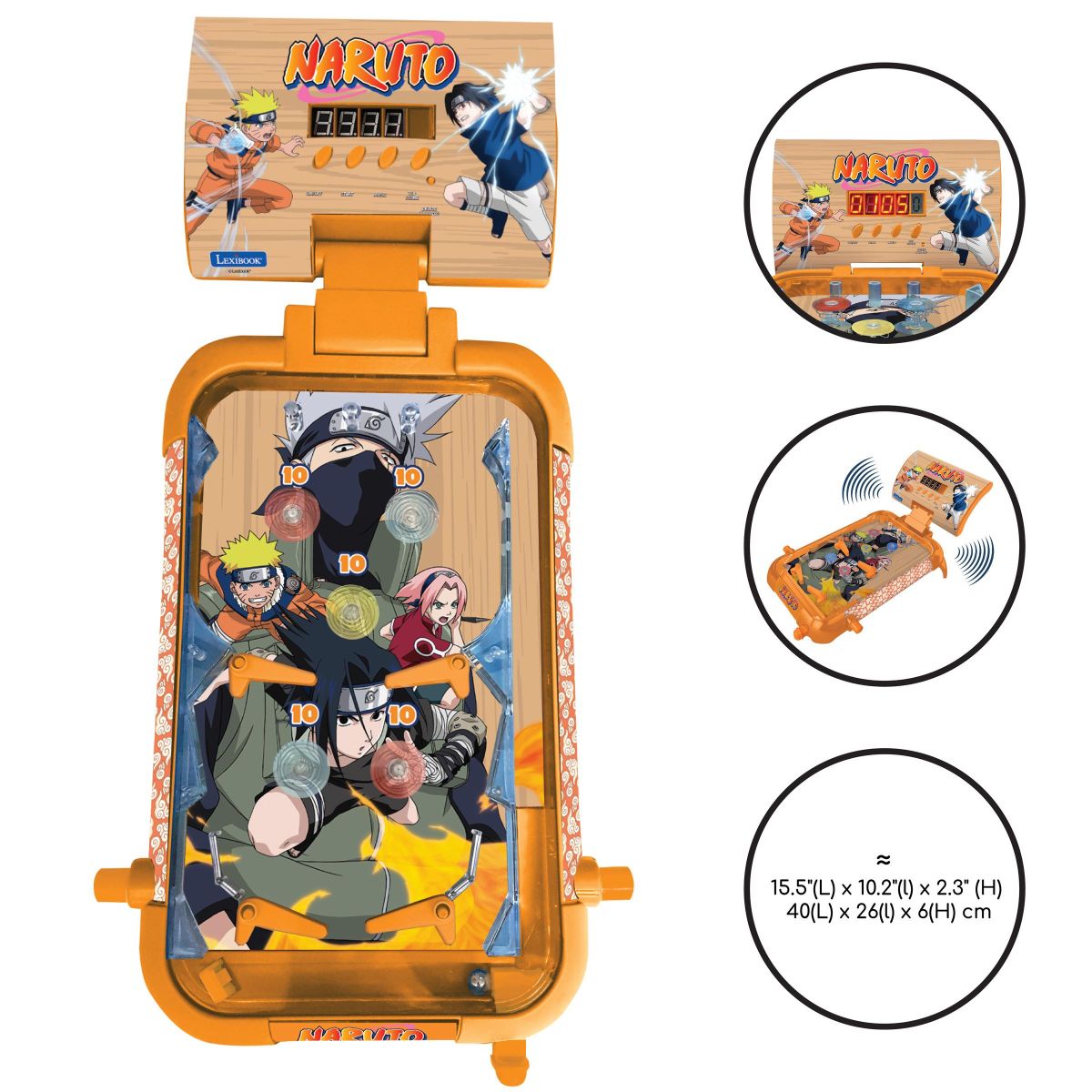 Lexibook Elektronický stolní pinball Naruto