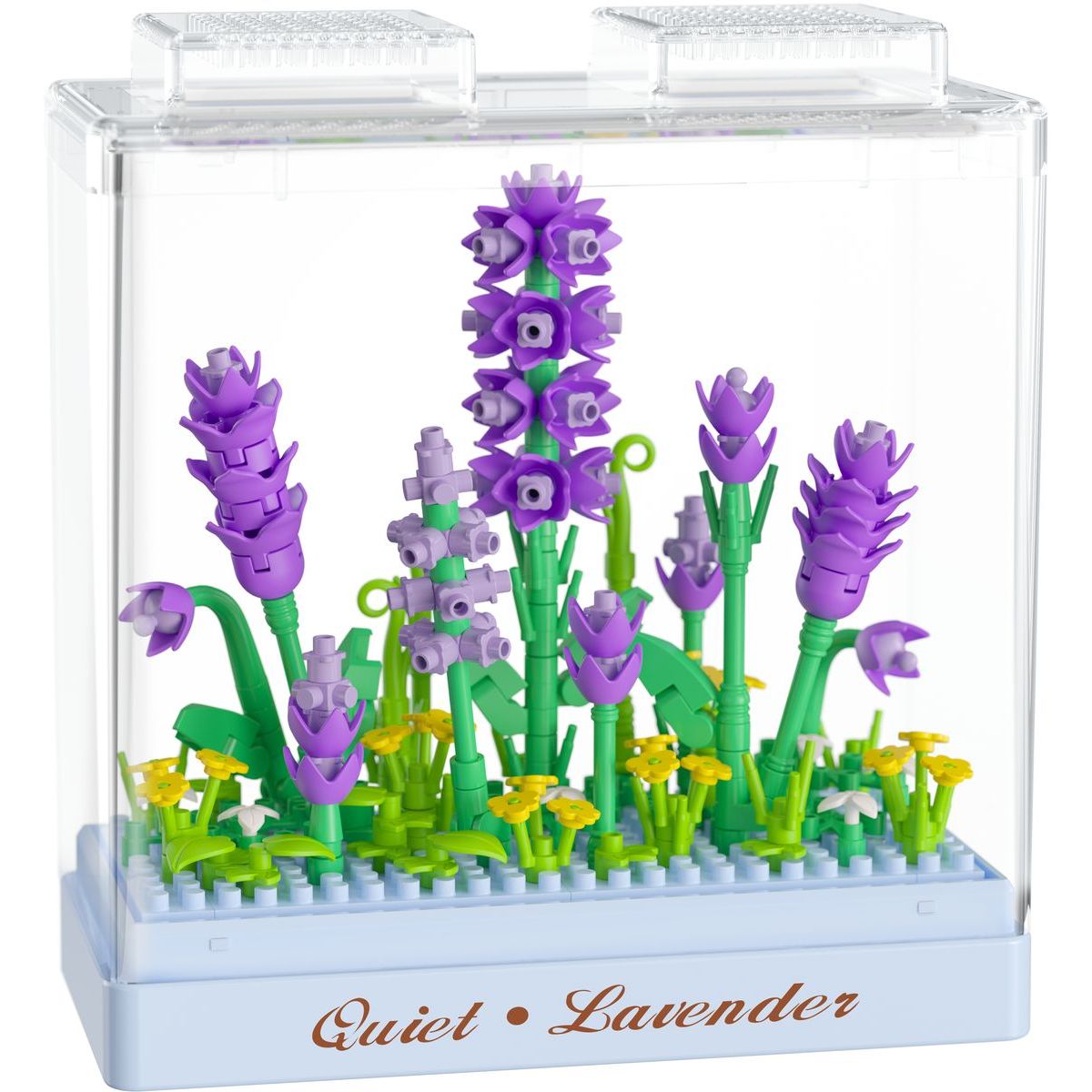 Stavebnice mini KOCO Levandule plast 239ks v krabičce 11x12x5cm