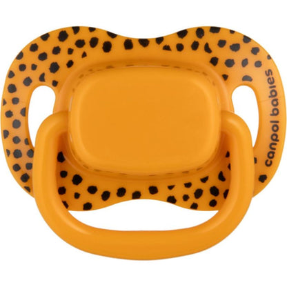 Canpol babies Set symetrických silikonových dudlíků BabiesBoo 18m+ 2 ks oranžový