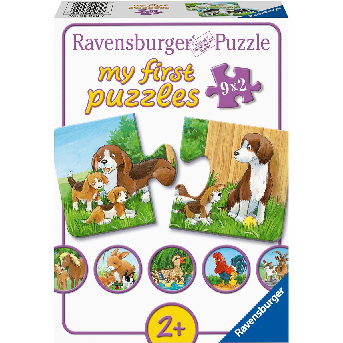Ravensburger Puzzle Zvířátka na dvoře 9 x 2 dílků