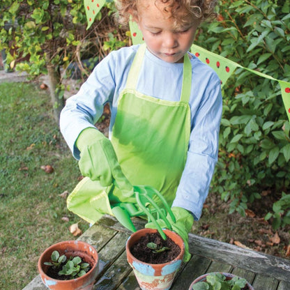 Bigjigs Toys Zahradní set nářadí v plátěné tašce zelený