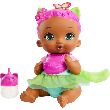Mattel My Garden Baby miminko růžovo-zelené koťátko 30 cm
