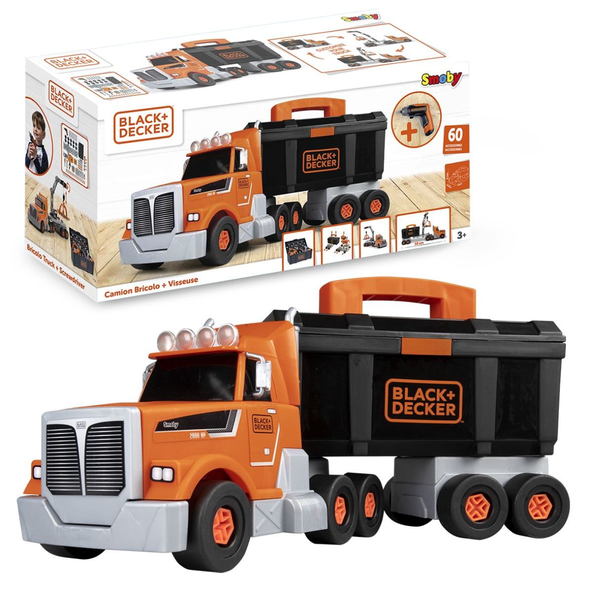 Smoby B&D Kamion s nářadím a vrtačkou - Poškozený obal