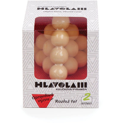 Alltoys Dřevěný hlavolam Kuličková pyramida