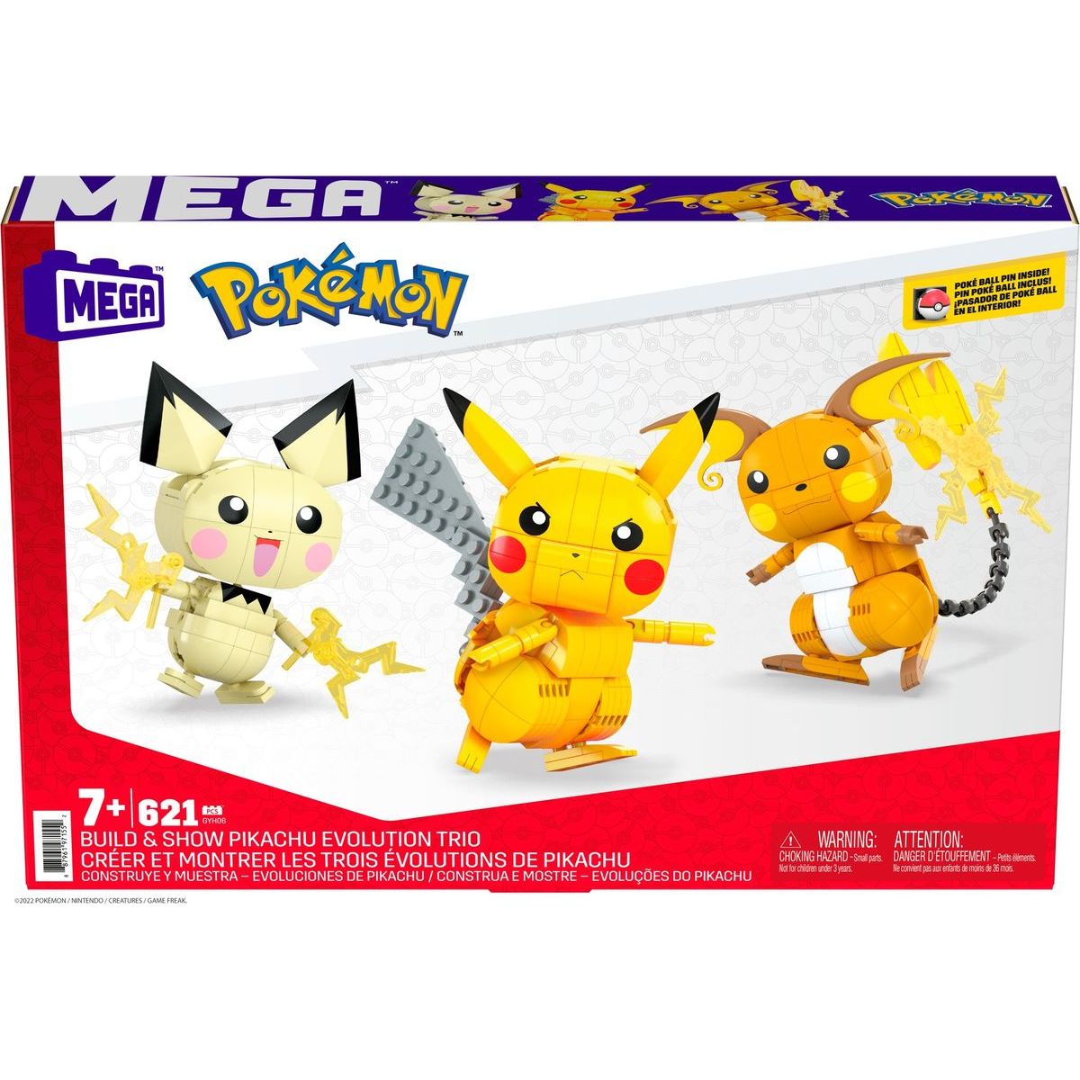 Mega Construx Postav a vystav si Pikachu a jeho vývojové Trio