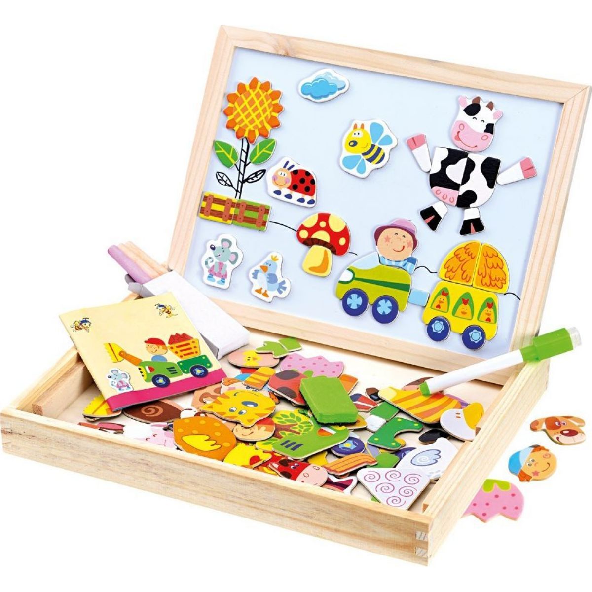 Bino Farma Magnetická tabulka s puzzle 102 dílků